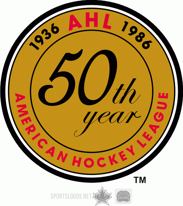 American Hockey League 1986 87 Anniversary Logo iron on transfers for clothing
